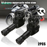 AN.MART 2PCS CNC Motorcycle 90 Degree Angle Wheel Tire Stem Tubeless Valve Aluminum MY