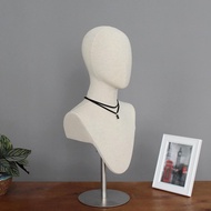 [lzdjlmy2ua] Mannequin Head Necklace Display Stand Wig Head for Headdress Jewelry Store