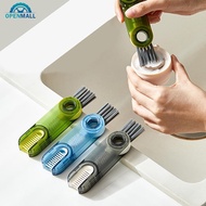 OPENMALL 3 in 1 Mini Milk Bottle Thermal Cup Cleaning Brush Multipurpose Bottle Gap Clean Brush Groo