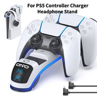 OIVO PS5 Controller Charging Station with Headset Holder, Fast Controller Charger Dock Accessories for Playstation 5, PS5 Remote Charger Station with Charigng Cable