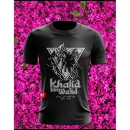 BAJU T-SHIRT KHALID BIN WALID PREMIUM QUALITY 100% COTTON