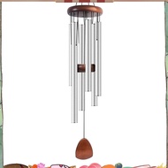 Metal Windchime Aluminum Windbell Wind Chimes 6 Rods Chimes Home Decoration Craft Garden Patio Silve