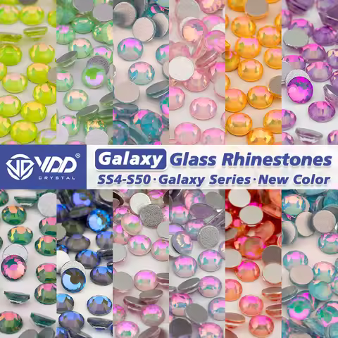 VDD SS4-SS50 Galaxy-Color High Quality Glass Rhinestones Crystal Flatback Stones For DIY Crafts Deco