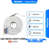 MeeGoo Bluetooth control Energy Saving RGB Neon Light Strip Kit Waterproof DIY Colors Music Sync