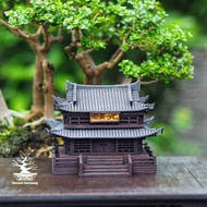 中日涼亭模型、中式轎子模型、居家庭園裝飾。組裝卡通模型場景