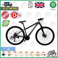Crosstec MX9 Mountain Bike MTB Bicycle 29" Inch With Sensah MX9 - 3 x 9 / 27 Speed Gear Group Set Silver / Blue/ Black
