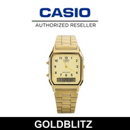 Casio AQ-230GA-9B Vintage Dual Time Golden Chain Watch