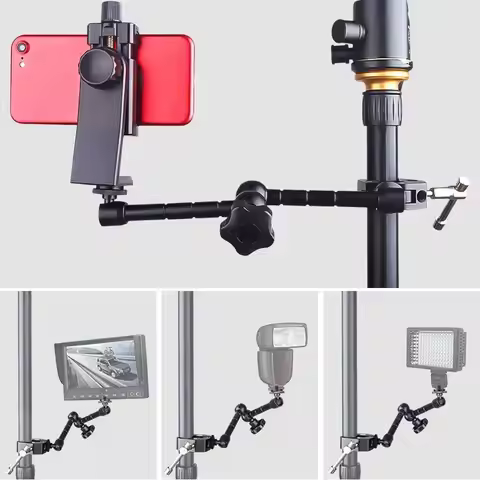 Magic Articulated Arm 11 Inch Metal Adjustable Super Clamp For LED Light LCD Video SLR DSLR Camera A