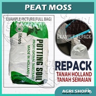 (REPACK) Agrishop Peat Moss Tanah Holland 10L 20L 30L 40L 50L Peatmoss Imported Seedling Soil Tanah 