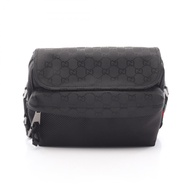 【二手】Gucci GG 尼龍中型斜挎包 816820FAD731047 黑色尼龍單肩包 男女通用 全新