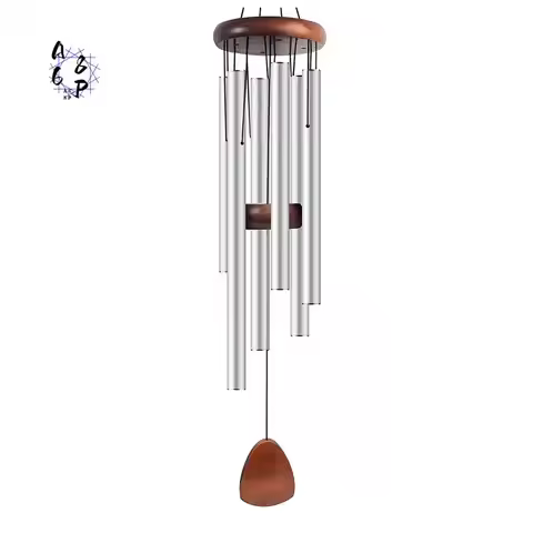 A68P-Metal Windchime Aluminum Windbell Wind Chimes 6 Rods Chimes Home Decoration Craft Outdoor Garde