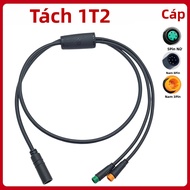 Ebike 20CM Y-Splitter 1T2 Cáp Cho Bánh Răng Cảm Biến Phanh Bafang 8Fun BBS01 BBS02B BBSHD Phụ Kiện X