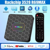 R69 Max Android 14 Smart Tv Box Rockchip Rk3528 Quad-core 8k Hd Bluetooth5.0 Media Player Set-top Bo