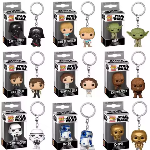 FUNKO POP Star Wars New Yong Leiya with Lola IG-11 Skywalker Chubacca R2-D2 Darth Vader Stromtrooper