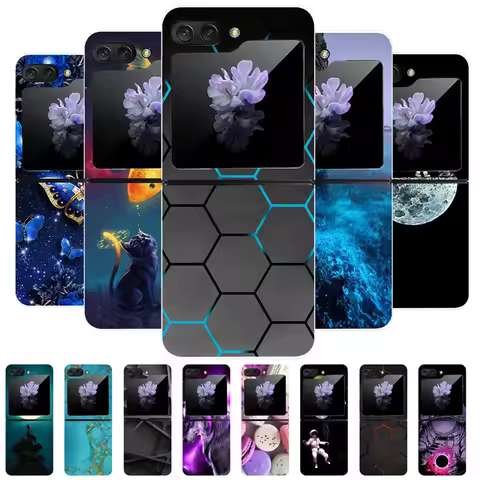 For Samsung Galaxy Z Flip5 5G Case Transparent Hard PC Phone Back Cover for Samsung Galaxy Z Flip 5 
