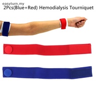 Eas 2Pcs Medical Hemodialysis Tourniquet Tourniquet Venous Hemostatic Bule Strap MY