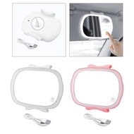 Car Sun Visor LED Lights Makeup Mirror With Rechargeable Cermin Mekap Tingkap Kereta myvi alza bezza