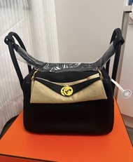 全新Hermes Lindy 26 黑色金扣 noir G