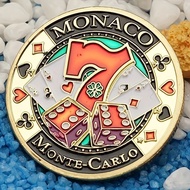 08125Ready Creative Coin Monaco Poker Chips Lucky Coin Monte Carlo Badge Challenge Coin Collection C
