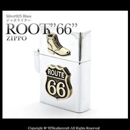 銀革手作 日本 good vibrations 925 純銀 美國66號公路 & Boot  Zippo 打火機