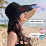 MH Bucket Hat Men Women Panama Hat Anti-UV Foldable Sun Hat