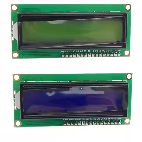 1pcs LCD1602 16x2 Display Module IIC/I2C 5V Blue/Yellow-Green Screen Solder Pin Header for Arduino D