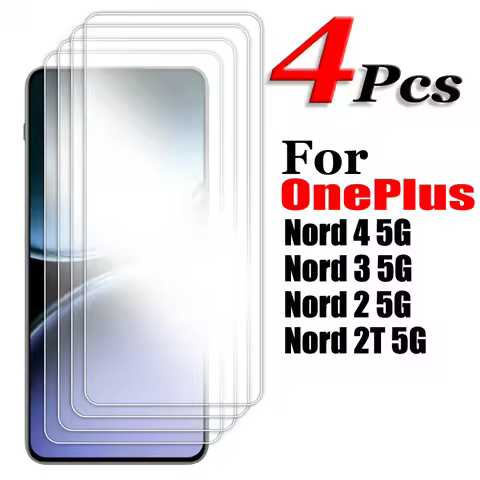 4/3/2PCS For OnePlus Nord 4 5G Glass OnePlus Nord 2 2T 3 4 Screen Protector Transparent HD Protectiv