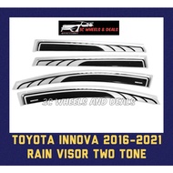 TOYOTA INNOVA 2016-2021 RAIN VISOR TWO TONE