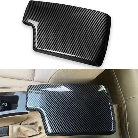 Only LHD Carbon Fiber Style Center Console Armrest StorageBox Cover For BMW 3 Series E90 E91 E92 E93