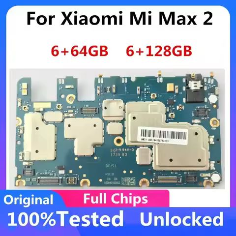 For Xiaomi MI Max 2 Motherboard Original Unlock Clean IMEI Android OS Full Chips Logic Board 64/ 128