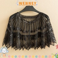 WENNEY Sequins Shawl Wraps, Evening Dress Accessories Party Evening Cape, Hollow Out Vintage Flapper Cover Up Women