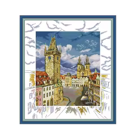 Prada Square cross stitch kit 18ct 14ct count canvas x stitching embroidery DIY handmade needlework