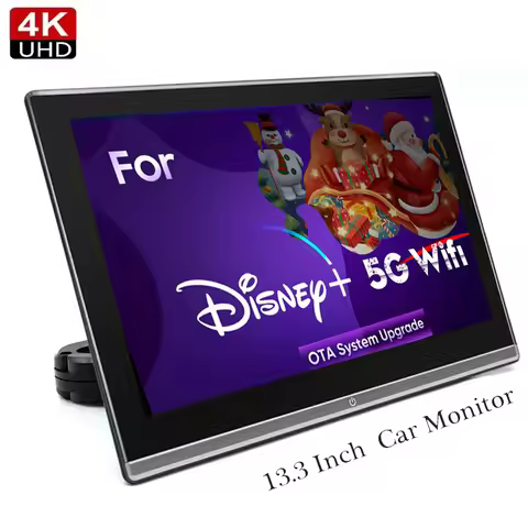 13.3" IPS Car Headrest Monitor Tablet PC Android 11 UHD 4K 1080P WIFI/Bluetooth/USB/HDMI/Airplay RAM
