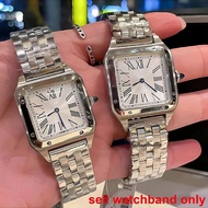 Stainless Steel Strap For Cartier Tank Solo Santos Dumont Men Women Metal Watch Chain Watchband Brac