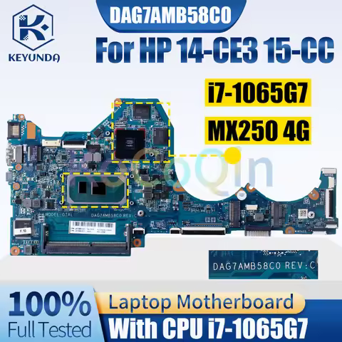 DAG7AMB58C0 For HP 14-CE3 15-CC Notebook Mainboard i7-1065G7 MX250 4G N17S-G2-A1 67080-601 Laptop Mo