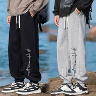 @@ TT Flagship Store M-8XL Korean Version Versatile Large Size Sports Necking Casual Pants Drawstrin