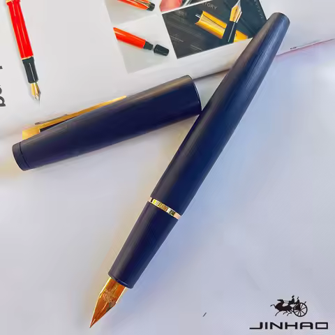 1 PCS JINHAO 80 Carbon Fiber Series Iridium Fine Nib Gold Clip Writing Fountain Pen with Ink Convert
