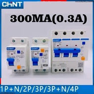 CHINT NXBLE-63YH 300MA 0.3A RCBO Residual Current Operated Circuit Breaker Thermal Magnetic Switch 2