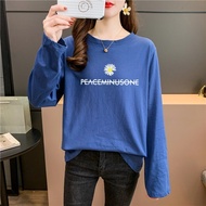 [AMYGO] Baju T Shirt Perempuan Lengan Panjang Women Long Sleeve Wanita Murah Baju T Shirt Perempuan Lengan Panjang Plus