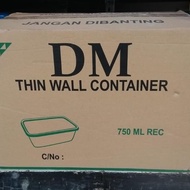 Thinwall/Kotak Makan/Food Container Dm 750Ml 1 Dus Isi 20 Pak (500Pcs)