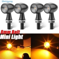 SHIGONG Motorcycle Running Indicator Lamp 8mm 12V Motorcycle Lighting Amber Motorcycle Blinker