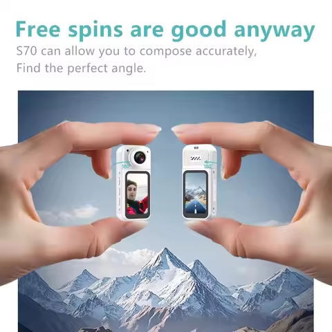 S70 2.7K Sports Camera 180 Degree Rotatable Camera Supports WIFI APP Wireless Control Lithium Batter