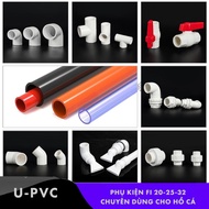 U-PVC Accessories FI 20-25-32mm Specialized for Aquariums, Fish Tanks, White Pipe Lock Valve Connect