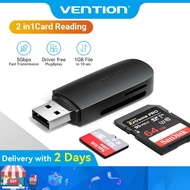 Vention SD Card Reader USB 3.0 Fast Transmission 2-in-1 512GB SD+TF Dual Cards Supported For Laptop