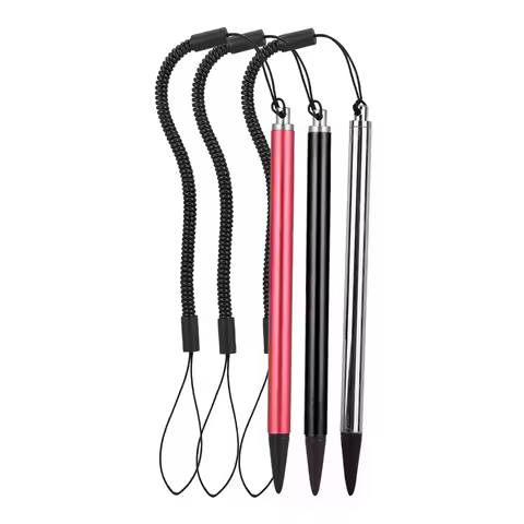Resistive Touch Pen Screen Touch Painting Pen Resistive Stylus with Spring Rope For POS PDA Navigato
