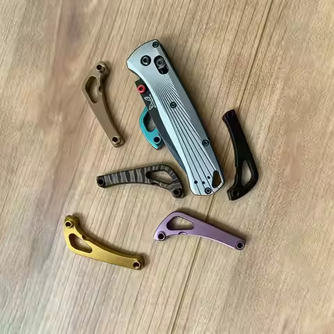 CNC Titanium Made Knife Integrated Backspacer Liners With Axis for Benchmade Bugout 535 Knives Spine
