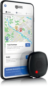 Silent Beacon (Gen 2) Panic Button Safety Device: Bluetooth-to-App, 2-Way Phone Calls, Text & Email 