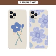 Samsung J7 Prime/A12/A15/A05/A23/A03/A05/A05S Case TPU Square Edge Purple Flower