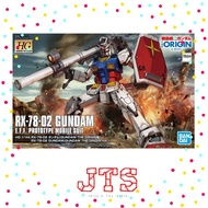 JTS BANDAI HG 026 RX-78-02 Gundam ( Gundam The Origin Ver. ) 58929 GTO Series 1/144 RX78