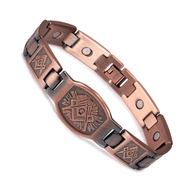 Magnetic Copper Bracelet Men's Arthritis Hand Chain Vintage ID Wristband Minimalist Jewelry